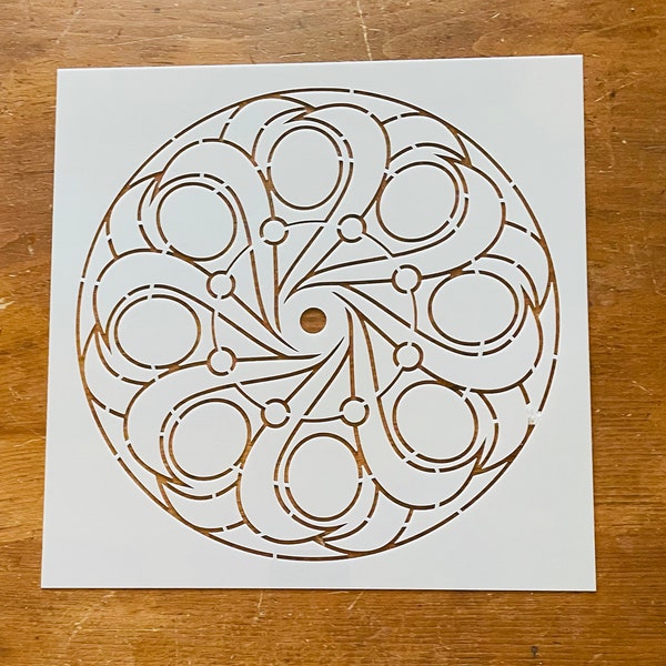 Large Mandala Stencil Etsy