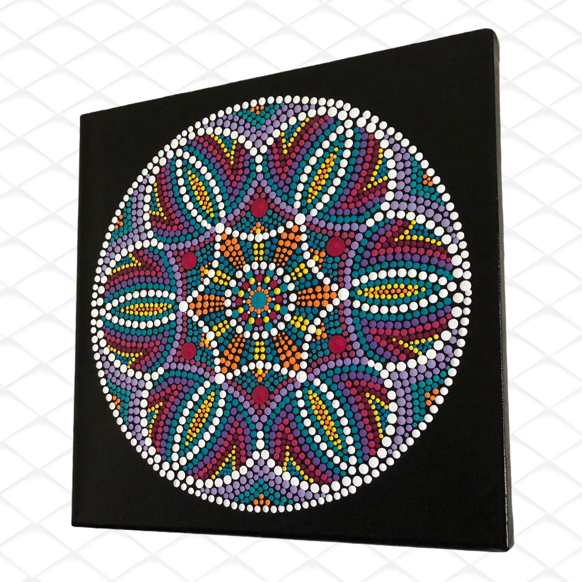mandala artist unique dot art stencil 10x10 reusable etsy