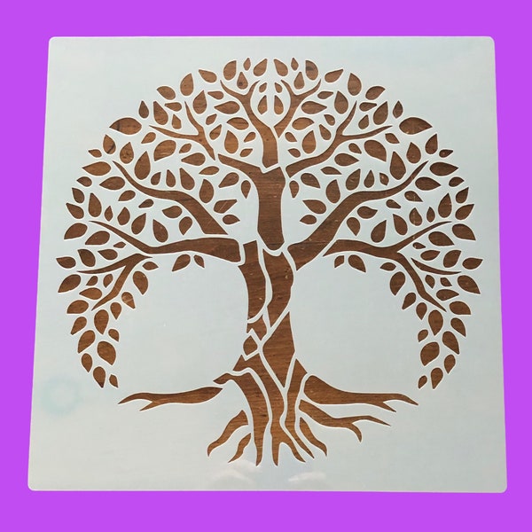 Tree of Life reusable, flexible mylar stencil, 12"x12" high quality stencil, DIY crafters art stencil