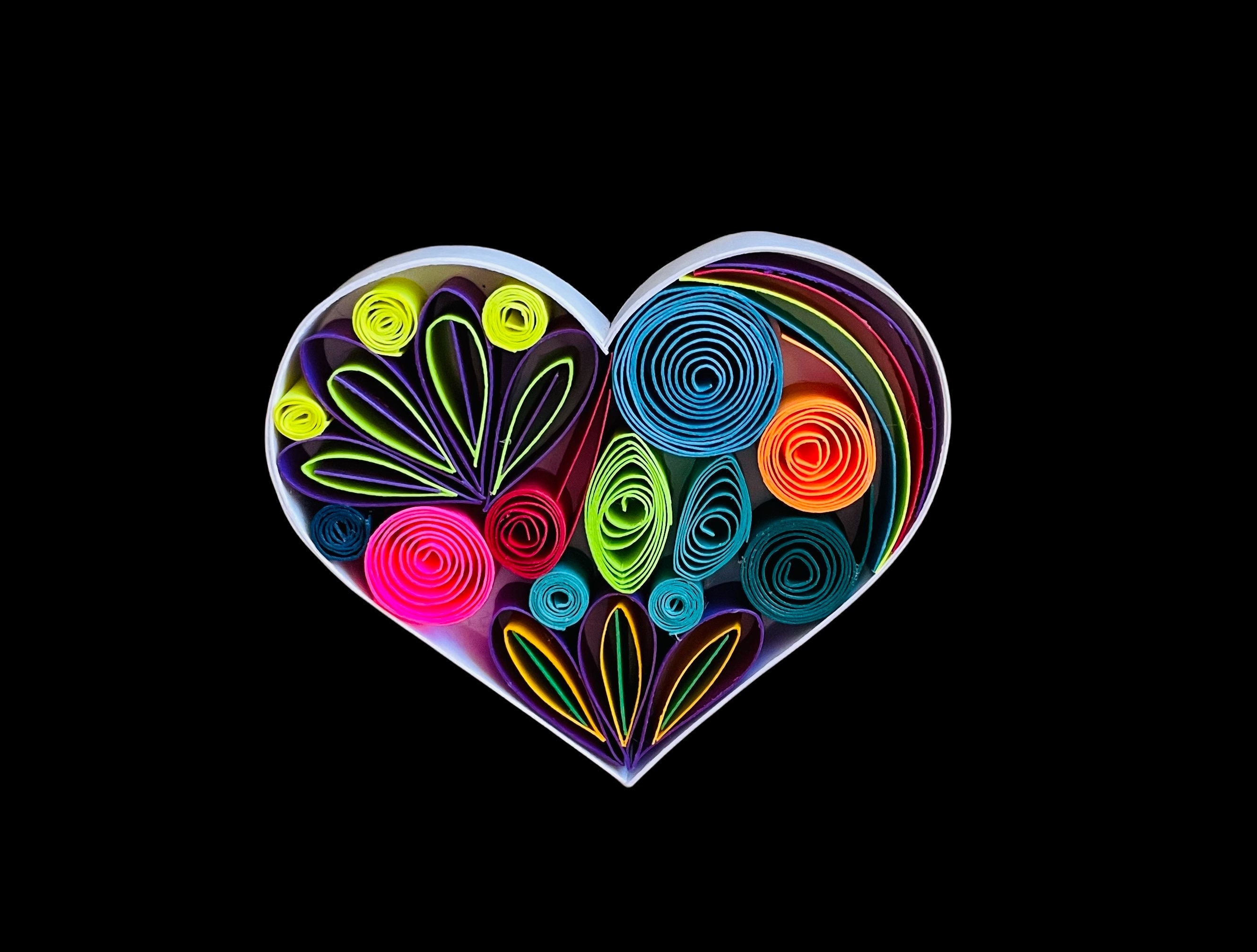 Keepsake Mini Quilled Heart Paper Quilling Sentimental Etsy