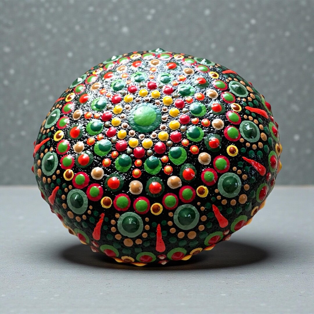 Mandala Dotted Rock Art: Hand-painted Stone Decor - Etsy
