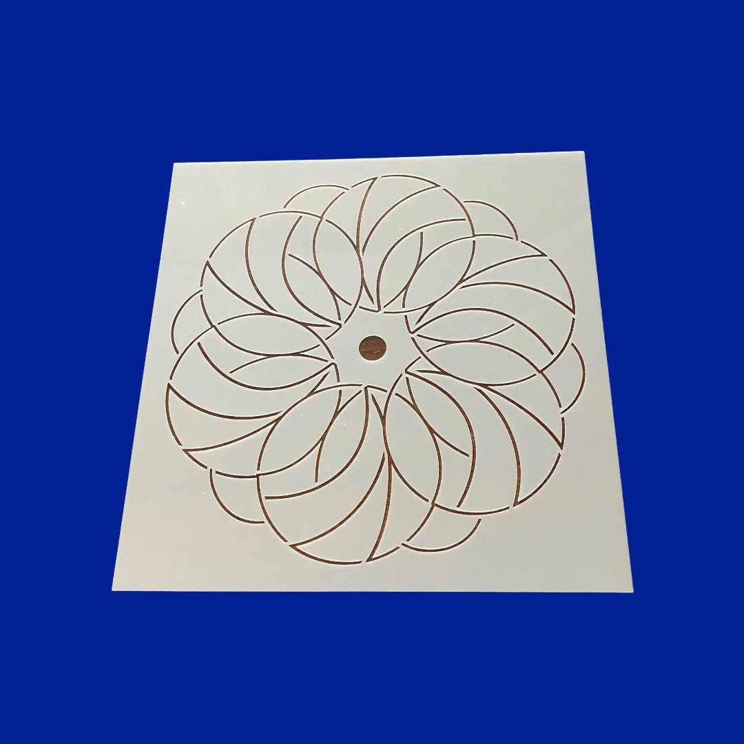 mandala artist unique dot art stencil 10x10 reusable etsy