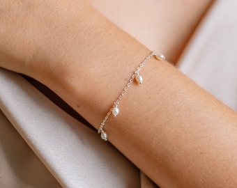 Zierliches Perlen Armband • 925 Silber • SERENA