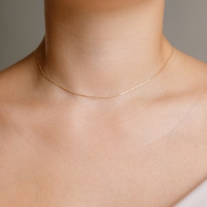 Delicate necklace 0.6 mm • 14K gold filled • DAINTY