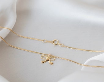 Fine gold chain with bow • BOW