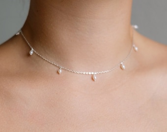 Collier perles fines argent • Argent 925 • Minimaliste • SERENA