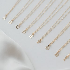 Personalized Necklace with Letters Gold • 14k Gold Filled • INITIALS