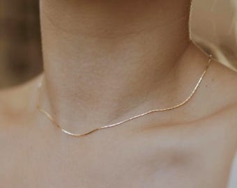 Exquisite 18K gold vermeil necklace • Minimalist • Fine gold necklace for women • PALOMA