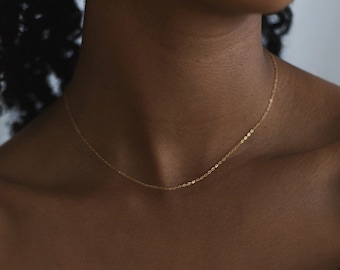 Delicate gold chain • 14k gold filled • fine gold chain