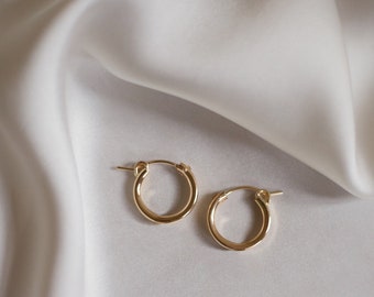 Creolen Gold • 14K Gold Filled Hoop Ohrringe • Chunky Hoops