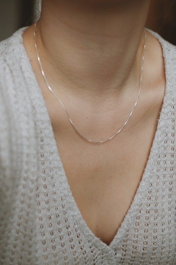 Feine Kette Silber • 925 Silber • zierliche Silberkette • VENETIA