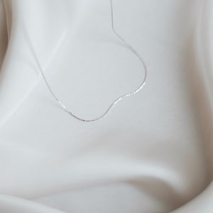 Sehr feine Halskette 925 Silber Beading Chain Minimalistisch Bild 4