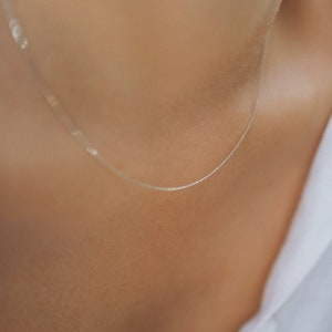 Very fine necklace 925 silver Beading Chain Minimalist image 6