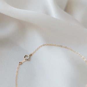 Dainty gold necklace with pearl pendant 14k gold filled JULIETTE image 7