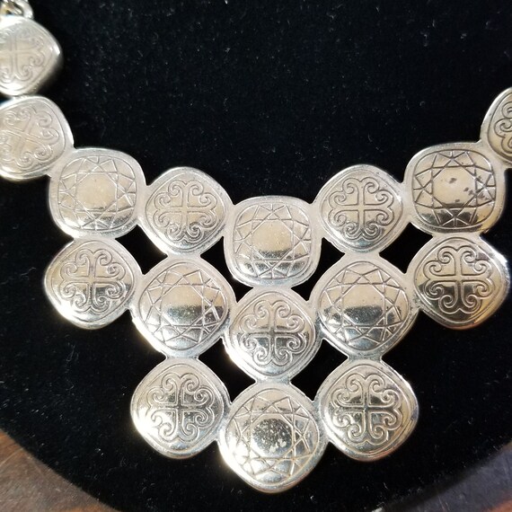 Stunning Vintage 18" Brighton Silver Necklace, Go… - image 6