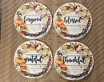 Fall Beverage Coasters / Fall Hostess Gift / Coasters