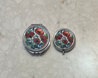 Poppies Pill Box Case | Trinket Box | Jewelry Box