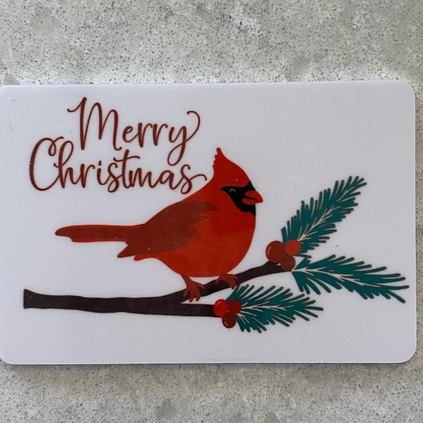 Cardinal Christmas Magnet, Christmas Decoration, Refrigerator Magnet, Stocking Stuffer