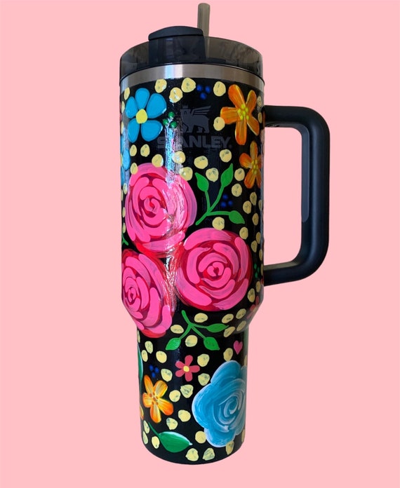 Custom “Camelia” Stanley tumbler 40oz