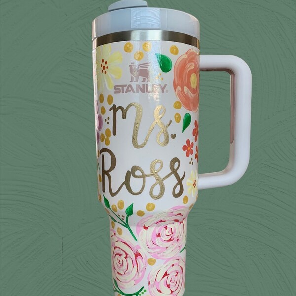 Stanley 40oz Tumbler Hand Painted Etsy