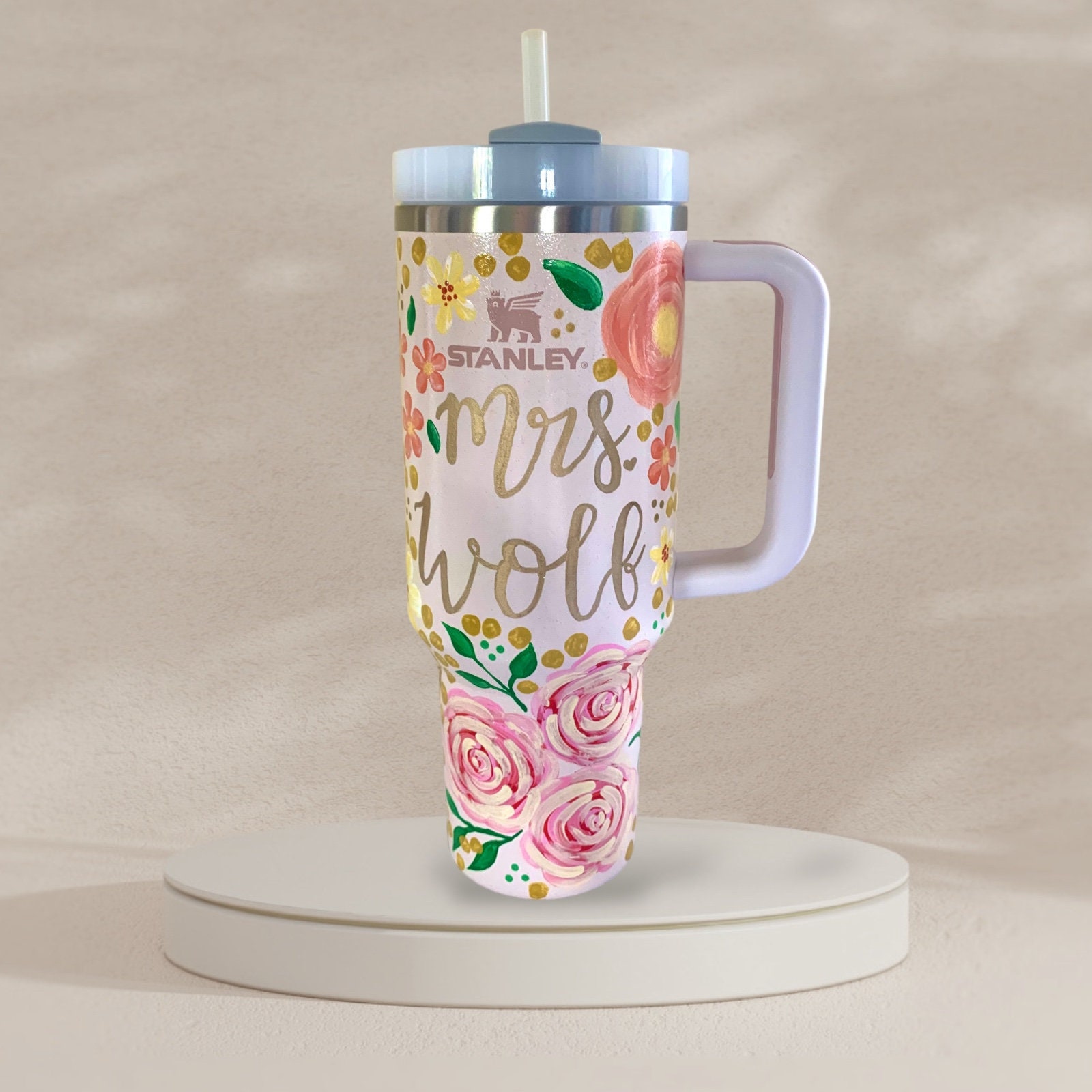 40 oz. Stanley Style Travel Mugs Bulk Custom Logo - Madi Kay Designs