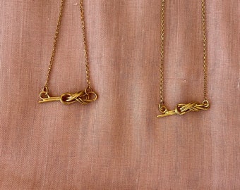 Goldplated 925 Eight Knot Necklace| Figure Eight Knot Gold Necklace for Nature Lovers| Climber's Knot Minimal Gold Necklace| Infinity Symbol