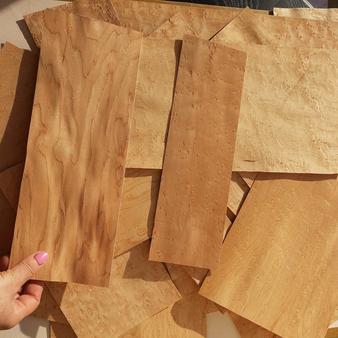 Bird's eye maple assorted offcuts birds eye maple veneer Etsy