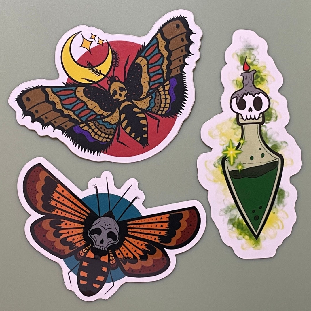 Death Moth and Poison Stickers - Etsy