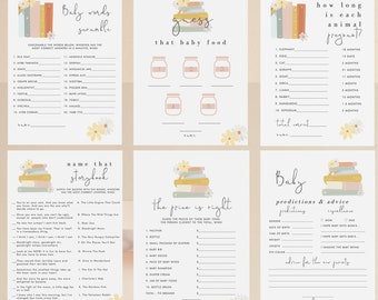 Editable Storybook Baby Shower Game Bundle, A New Chapter Baby Sprinkle Games 12 pcs, Book Themed Baby Games, Printable Download 343