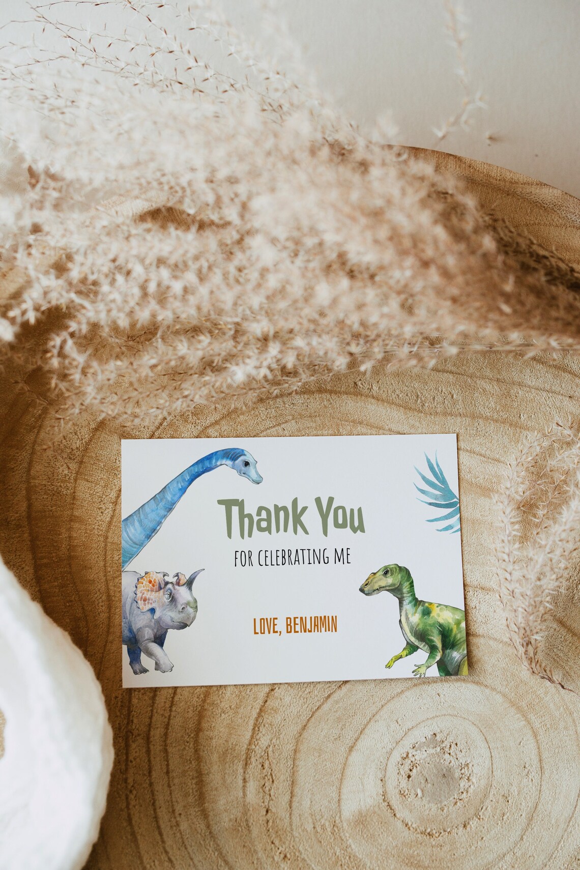 Dinosaur Thank You Card Template Dino Thank You Card Stomp Etsy