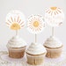 EDITABLE Sun Birthday Cupcake Toppers, First Trip Around The Sun Cake Toppers, Sunshine First Birthday Decor Printable, Instant Download 931 