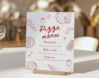 Italienisches Pizza-Menü-Schild: Spezielle Lieferung & That's Amore Themes (Bearbeitbarer Download 098)
