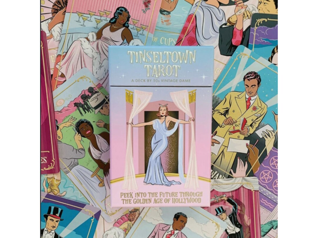 Tinseltown Tarot Card Deck, Channel Old Hollywood Elegance in 78