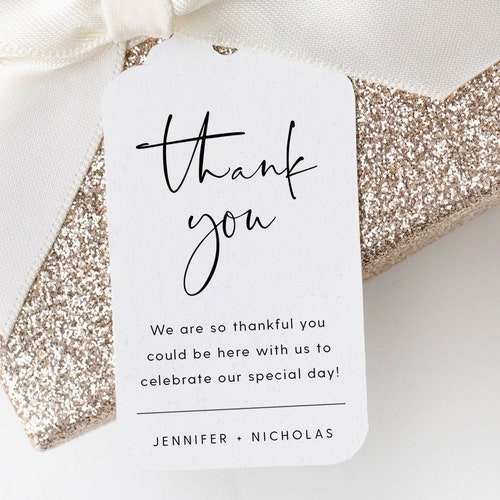 Wedding Favor Tag Template Minimalist Favour Tag Printable - Etsy