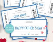 Fathers Day Coupon Book, Printable Coupon Book, Custom Coupon Book, Coupon Book for Him, Birthday Gift for Him, Anniversary Gift, Templett