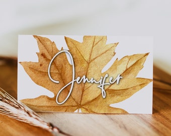 Thanksgiving Place Cards, Printable Thanksgiving Place Cards, Friendsgiving Place Cards Download, Editable Place Cards, Templett, #TG1