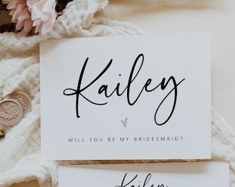 Bridesmaid Proposal Template, Printable Bridesmaid Proposal Card, Will You Be My Bridesmaid Card, Instant Download, Templett #016