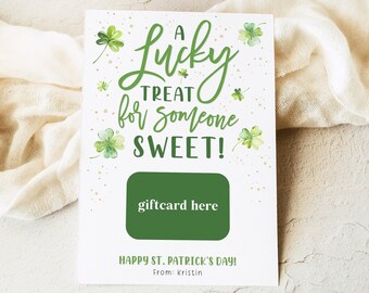 St. Patrick's Day Gift Card Holder, St. Patty's Day Gift Card Holder Template, Editable Shamrock Gift Card Holder, Templett, #SPD