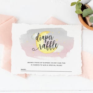 Baby Shower Diaper Raffle Sign and Ticket Template, Printable Diaper Raffle Baby Shower Game, Gender Neutral Baby Shower Diaper Raffle, #11B