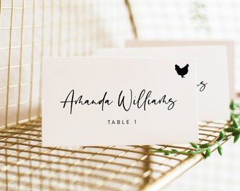Editable Wedding Place Cards, Minimalist Wedding Place Cards Template, Printable Wedding Place Cards, Instant Download, Templett, #016