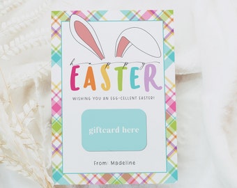 Printable Easter Gift Card Holder, Easter Gift Card Holder Template, Editable Happy Easter Gift Card Holder, Instant Download, Templett #EAS