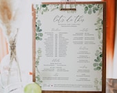 Bridal Party Itinerary Template, Eucalyptus Wedding Day Itinerary, Bridesmaids & Groomsmen Schedule, Wedding Order of Events, Templett, #002