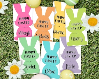 Personalized Easter Basket Tags, Easter Basket Tags, Printable Easter Basket Name Tags, Editable Easter Tag, Instant Download, Templett #EAS