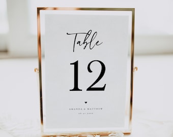5x7 Table Numbers - Etsy