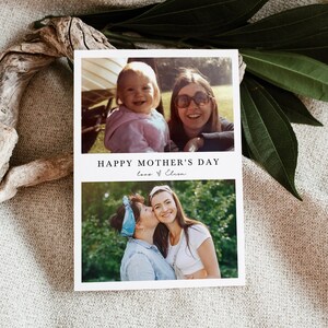 Photo Mother&#39;s Day Card, Mother&#39;s Day Card Template, Mother&#39;s Day Card from Kids, DIY Mother&#39;s Day Card Keepsake Download, Templett, #MD