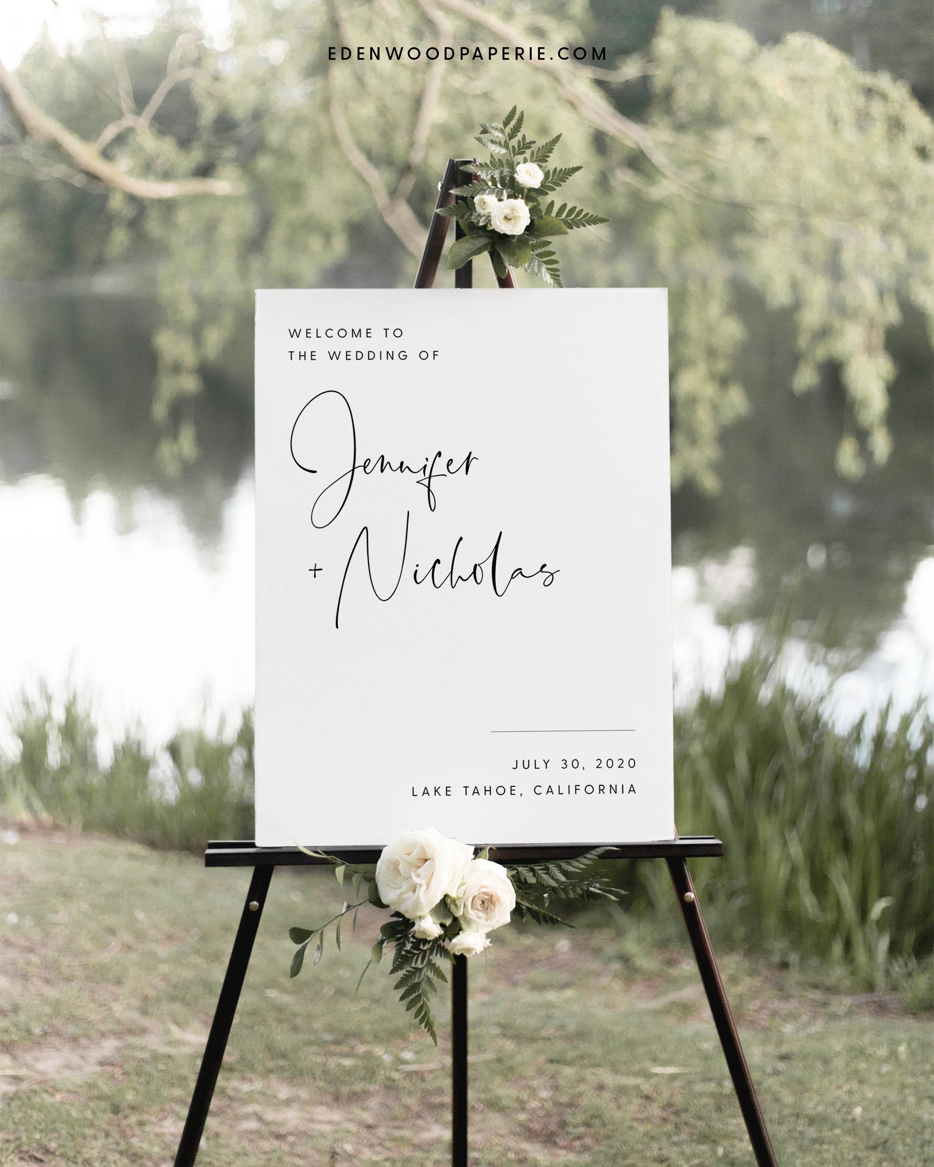 【受注製作品】Wedding Welcome Board Wedding Welcome Sign Template (18x24