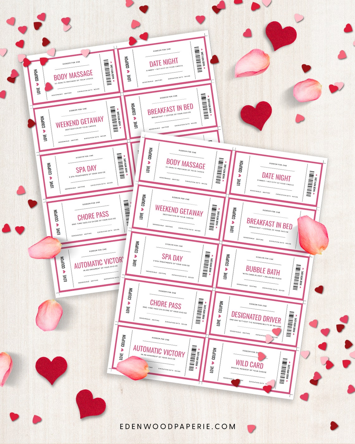 Love Coupon Book for Her Printable Love Coupon Book Editable - Etsy