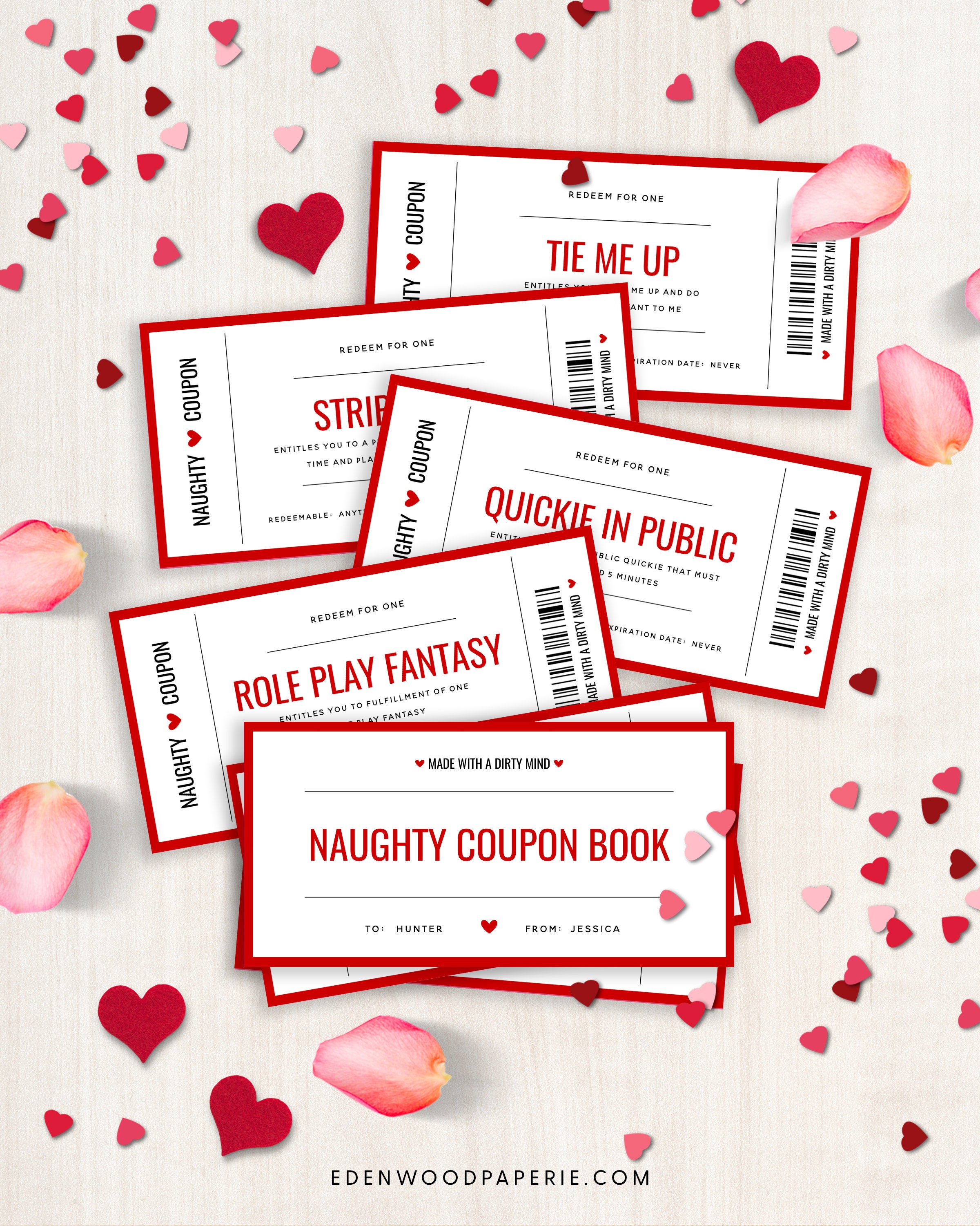 Kinky Coupon Book Naughty Sex Coupons Editable Adult image
