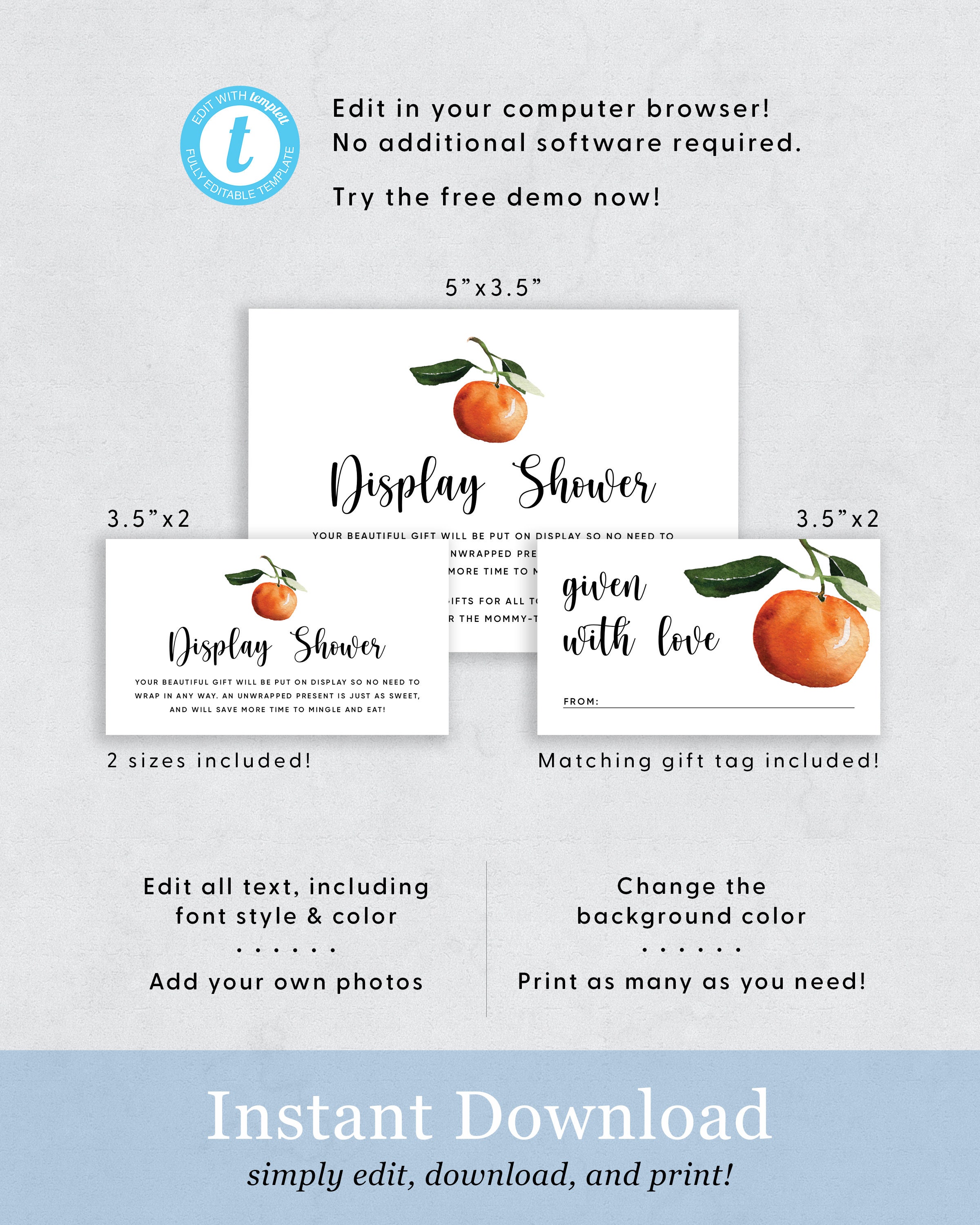 Cutie Baby Shower Display Shower Template, Printable Display Baby ...