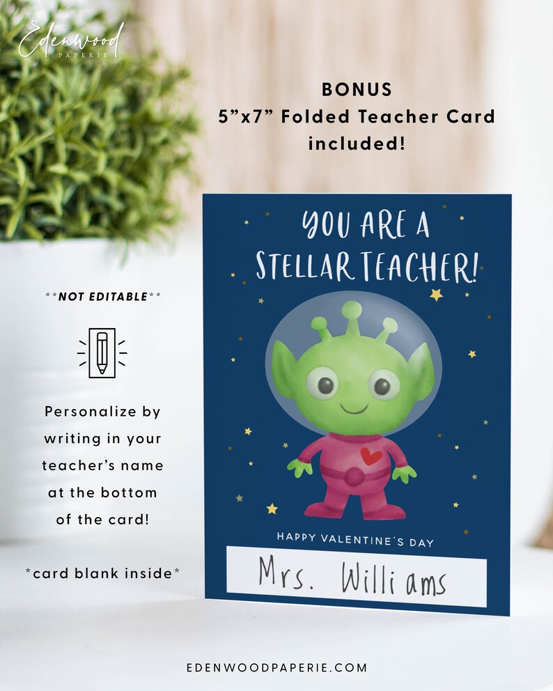 Printable Space Valentine's Day Cards Classroom - Etsy